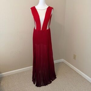 bebe Elegant Backless Red Dress